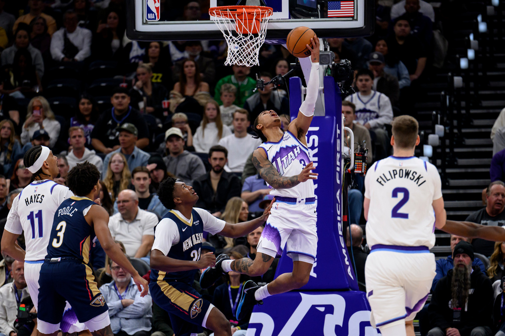 Jackson scores 24 and Peterson makes go-ahead FTs to lift Jazz over Pelicans